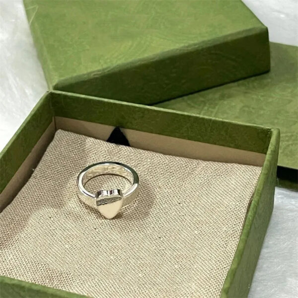 Luxuries love hearts designer for women simple engagements wedding ring band letters bague homme plated gold rings accessories gift hip hop E23