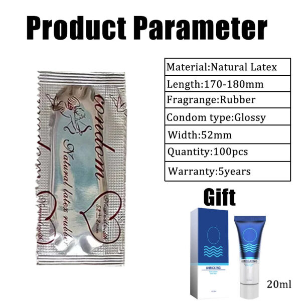 1fdd80e71e893ac4 100pcs Ultra Thin Condoms Hyaluronic Acid Smooth Natural Latex Cock Penis Sleeve with Lubricant 20ml Sex Toys for Couples