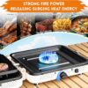 AFFLUENT 2 Burner Propane Camping Stove with Grill and Storage Bag- A Must - Have Camp Stove Propane! Foldable, Featuring Two Adjustable Burners Ideal Portable Camping Stove for Camping & BBQ(White)