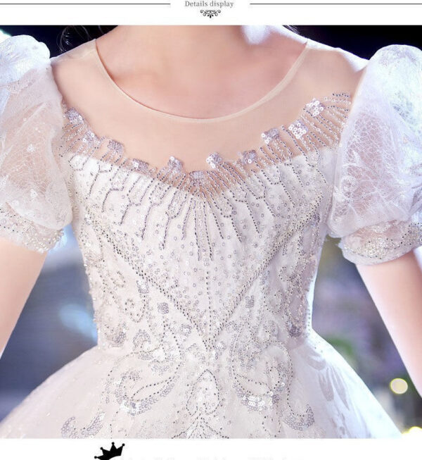 Girl’s Puffed yarn Princess long Super fairy Children Pageant Gown Sequin Kids Dresses For Party Wedding Girls Dress