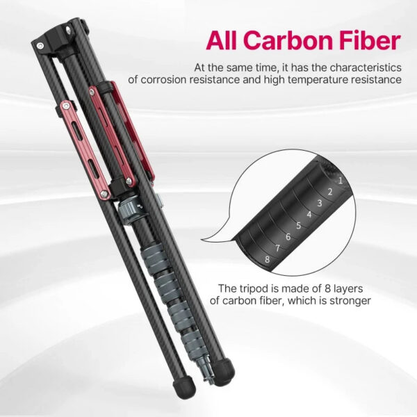 200bd19bef446a50 Ulanzi MT-49 1.9M Carbon Fiber Lighting Stand Portable Tripod Photography Light Stand for LED Light Flash Softbox Travel Monopod