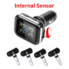 202b9bb4dd8e38ca J Car TPMS Cigarette Lighter Tire Pressure Monitoring System Sensors Auto Security Tpsm Sensor Adjustable Display Angle