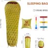 202cd5b177561b25 Ultralight Down Sleeping Bag for Adults, 1.92lbs 32-55F 650 Fill Down, Lightweight Compact Mummy Backpacking Sleeping Bag for Outdoor Camping and Hiking, Compressible -MFH500