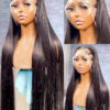 2036c6bb64bca33b 34 Inch Bone Straight 13x4 Front Wigs For Women Brazilian 360 Transparent Human Hair Lace Frontal Wig PrePlucked