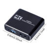 4K HDMI-Compatible Recorder Box 1080P 60Hz USB3.0 High-Definition Game Capture Device for Live Streaming Video Broadcast