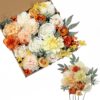 Serra Flora Artificial Christmas Flowers Greenery Combo Box Set Faux Flowers Bulk Flower Leaf with Stems for DIY Tree Ornaments Xmas Wreath Floral Arrangements Centerpieces