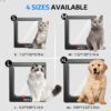 2064b6a2798b4126 ATUBAN Large Interior Pet Cat Exterior Door 4 Modes Locking Suitable for Window and Wall,Strong Durable