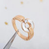 206d13161ac6aa44 designer ladies rope knot ring with diamonds fashion rings for women classic jewelry gold plated rose Party Birthday Gifts