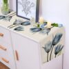 20717045955e0857 Tulip Linen Rustic Farmhouse Style Runner 13X70 Inch,Kitchen Dining Table Decoration for Indoor Outdoor Home