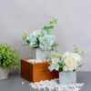 XONOR Artificial Flowers - Set of 4 Mini Fake Potted Silk Daisy Flowers for Home Decor Wedding Office Tabletop Decoration