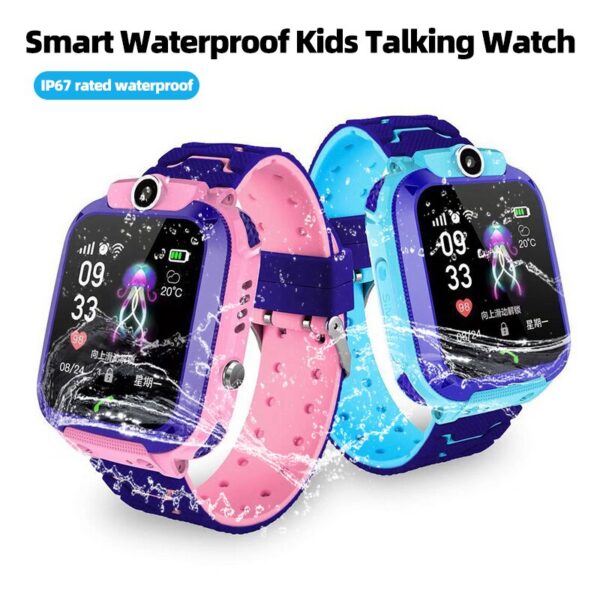 208ccc378b5008fd Q12 Kids Smart 2G Call Phone Watch Waterproof Mother Children GPS Monitor Boy Girls SOS Child Sports Digital Watches Tracker