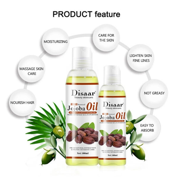 208fe1d3a9271b17 Natural Organic Jojoba Oil Anti Aging Firming Skin Face Oil Moisturizing Relaxing Massage Oil Hair Repair Skin Care Body Oil