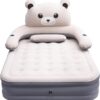 209bea6fe3f026b2 Inflatable Mattress Twin Size,Quick Inflation Deflation Camp Mattress Pad - Comfort Inflatable Bed, High Blow up Airbed for Home, Camping, Picnic