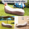 DIMAR GARDEN Inflatable Couch Wavy Air Sofa Inflatable Chaise Lounger for Indoor and Outdoor