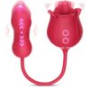 Rose Vibrator - 3in1 Toys Stimulator Women with 9 Tongue Licking & Thrusting Dildo G Spot Vibrators, Adult Anal Sex Toy Games Clitoral Nipple Licker for Woman Man Couples