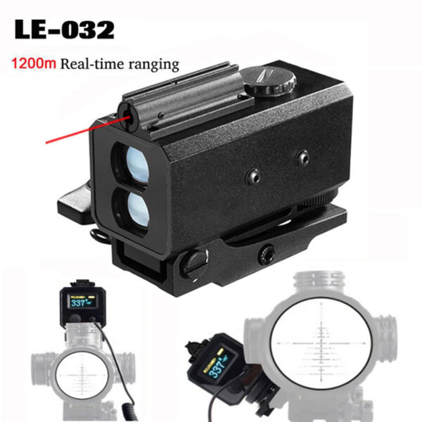 20a85820c259e946 LE032 1200M Range Finder IP65 Waterproof Outdoor Real-time Tactical Mini Laser Rangefinder Hunting Scope Mountable For Aim Sight