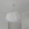 20c4874327b40085 Modern Fluffy Pendant Light White Feather Shade Droplight Lighting Bedroom Study Creative Hanging Lamp 220V
