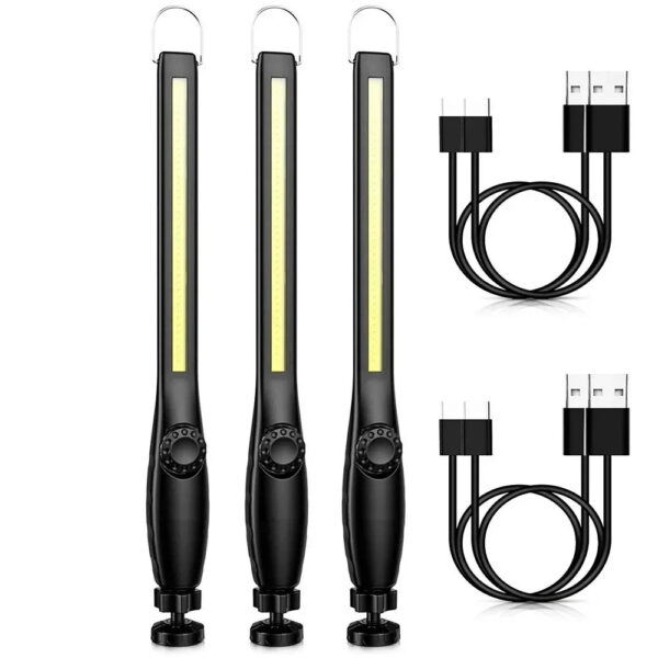 USB Rechargeable COB LED Flashlight Magnetic Work Light Powerful Portable Lanterna Built In Battery 3000Mah Camping Torch Lamp