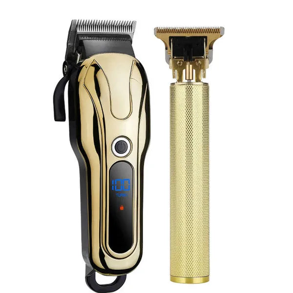 20c931916abe1752 Professional Barber Hair Clipper Rechargeable Electric T-Outliner Finish Cutting hine Beard Trimmer Shaver Cordless Corded X0625