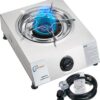 20ceac06526f6eb8 Single Burner Propane Stove 1 Burner 12000 BTU Auto Ignition Gas Stove with CSA Hose for Outdoor Cooking,Emergency
