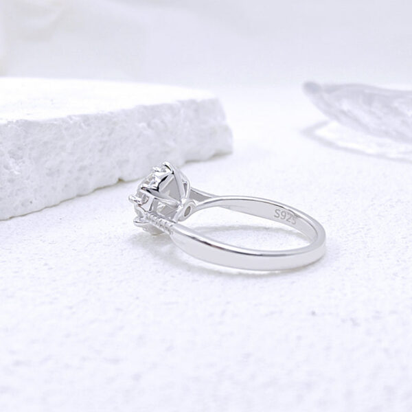 20cf395116fb0663 NeeTim 1ct Moissanite Diamond Rings Wedding Band for Women Sterling Sier with Plated White Gold Engagement Ring Certified