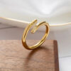 20ef9c2502ba2b17 Love rings for women diamond designer ring finger nail jewelry fashion classic titanium steel band gold sier rose color Size 5-10