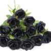 Artificial Rose Flower Dusty Rose Flower Silk Flowers 12 pcs with Long Stem Silk Roses Bouquet for Wedding Bridal Shower Party Home Decoration