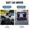 Rear Monitor 4.3'' IPS Screen Baby Car Mirror Adjustable Wide View Angle for Infants Kids Pets Night Vision Function