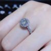 21219079b892843e 100% Real Moissanite Ring D VVS1 Pass Diamond Test Pen Adjustable Size S925 Sliver GRA Certificate Wedding Rings for Women
