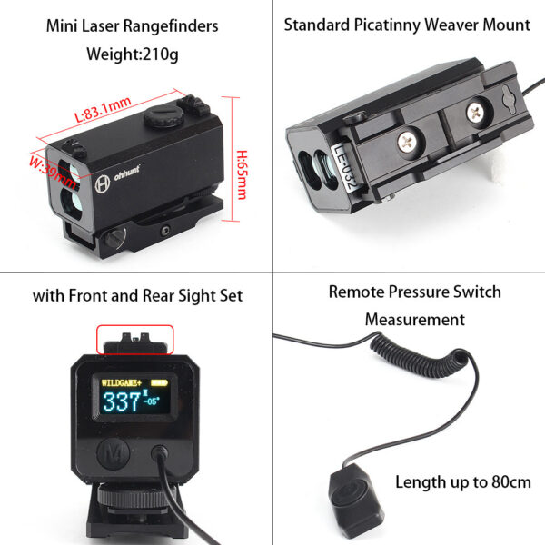 2124b913ff9ef42e LE032 1200M Range Finder IP65 Waterproof Outdoor Real-time Tactical Mini Laser Rangefinder Hunting Scope Mountable For Aim Sight