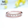 213176297cafa5ef Kuololit Soild 585 14K Rose Gold Moissanite Band for Women Baguette Solitaire Matching Wedding Diamond Ring Engagement