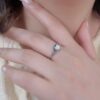 2024 Popular Heart shaped Australian Treasure S Sterling Sier with Diamonds Fashion Versatile Simple Ring for Women