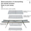 2137abcf0b839498 Stainless Steel Folding Grill For Home And Outdoor Charcoal Kebabs less Portable Collapsible Barbecue