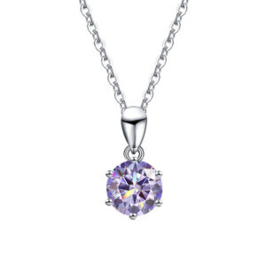 213d0def4295434d GRA 1CT-3CT Moissanite Diamond Wedding Pendant Necklace for Women Sterling Sier Long Chain Quality Fine Jewelry