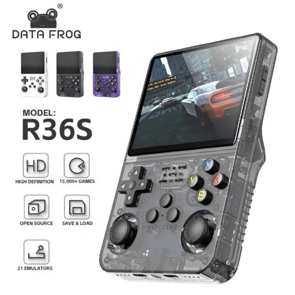 Data Frog R36S Handheld Linux System 3.5 Inch IPS Screen Retro Game Console HD Mini Portable Pocket Video Player