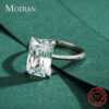 2142c701a562205f Modian Classic Rectangular Cutting Clear CZ Ring Solid Sterg Sier Finger Rings For Women Wedding Fine Jewelry