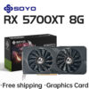 214b461b0969405a SOYO AMD Radeon RX5700XT 8GB Gaming Graphics Card GDDR6 Memory 256Bit PCIEx16 4.0 for Desktop Computer Video Cards RX 5700XT