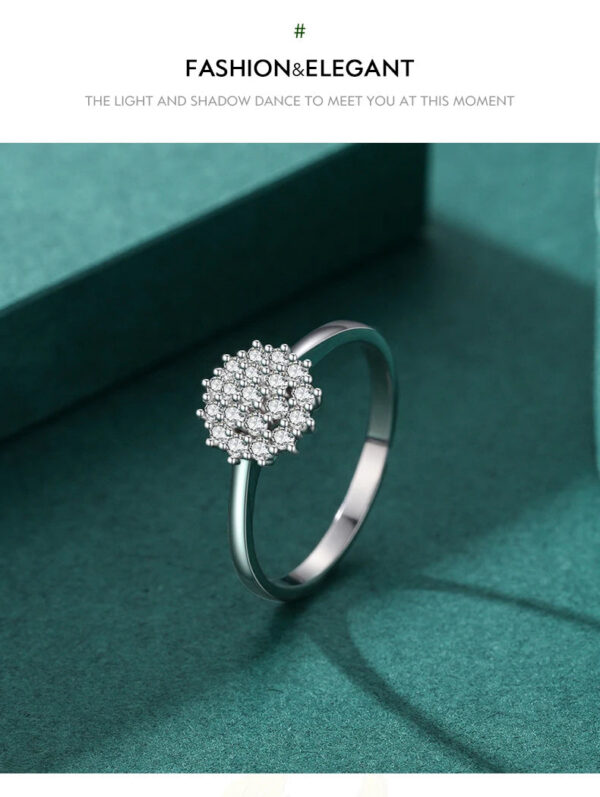2159cfdc43e4cf4d Modian 925 Sterling Silver Classic Sparkling Simple CZ Finger Ring Platinum Plated Wedding Jewelry For Women Anniversary Gift