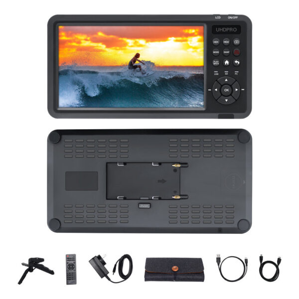 217be3643cc21234 7inch Screen Video Capture Box 2 Channel HDMI Recorder Battery Socket Tape CVBS AV RCA SVideo DVI VGA YPbPr 1080p HD 4k