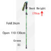 217c2f55ac7f17dd 5-Section Outdoor Fold Trekking Pole Camping Portable Walking Hiking Stick For Nordic Elderly Telescopic Club Easy Put Into Bag