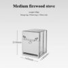 Camping Wood Burning Stove,Stainless Steel Compact Portable Foldable Camping with Ash Catcher,Grill Grid, Storage Bag for Backpacking Hiking Camping Cooking BBQ Picnic (Silver Small)