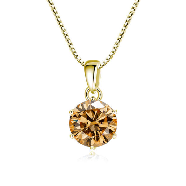 2193848f854de069 1CT Moissanite Pendant For Women Simulated Diamond Necklace S Sterling Sier Jewelry Girl Valentine's Day party Gift