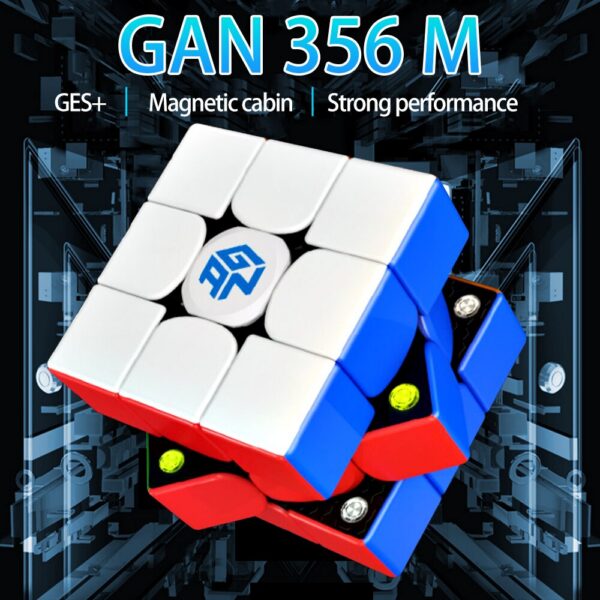 219a82b2a396205c 3x3x3 Magnetic Magic Speed Cube Stickerless Gan 356M Professional Fidget Toys GAN 356 M Lite Cubo Magico Puzzle