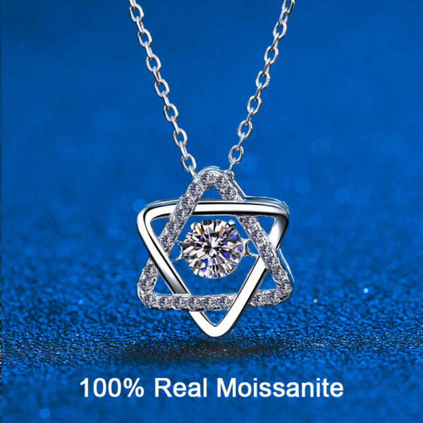 219b2a0d4fa289c3 14K White Gold Real GRA Moissanite For Women Sterling Sier 0.5ct Lab Diamond Necklace Fine Jewelry