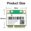 WiFi 6E AX210HMW Mini PCI-E Wifi Network Bluetooth 5.3 AX210 Card 802.11AX Wireless Wi-Fi Adapter For Desktop Laptop