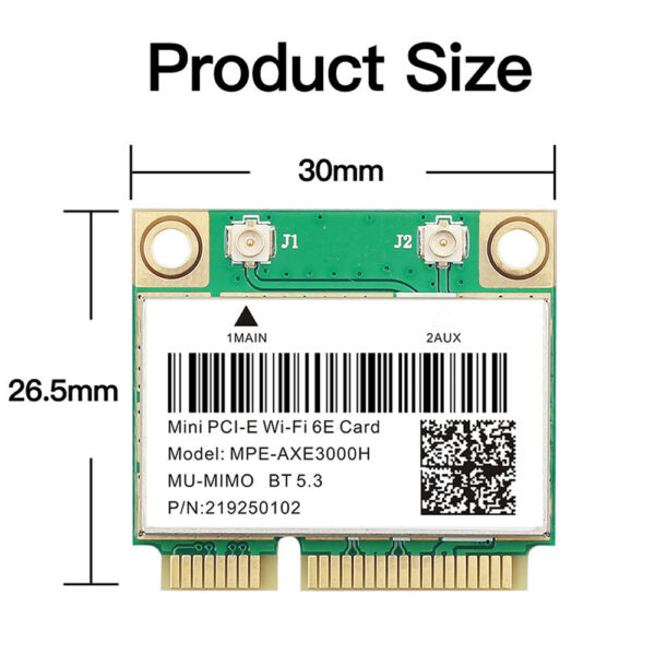 WiFi 6E AX210HMW Mini PCI-E Wifi Network Bluetooth 5.3 AX210 Card 802.11AX Wireless Wi-Fi Adapter For Desktop Laptop