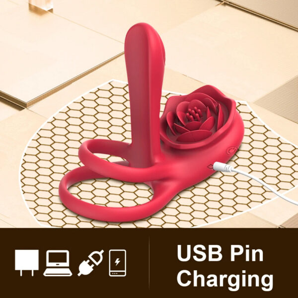 21abb9655ffc0ebb Rose Ring Vibrator Powerful Sleeve Sucking Stimulator G-spot Female Nipple Clitoral Massager Sex Toy for Couple