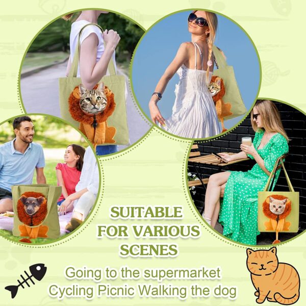 Lion Shape Cat Bags Adjustable Soft Carriers Outgoing Travel Pets Handbag Portable Breathable Pet Canvas Bag
