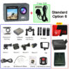 21bfc853c4f83703 5K 4K60FPS Action Camera Dual IPS Touch LCD EIS 170° DVR 30M Waterproof 5X Zoom Sport Camera With Wireless Mic & Pre Recording