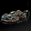 21d463355f1af58c 2024 Black V12 RC Tech Racer 1:14DIY Roadster building block assembly Block car toy birthday gift (1280 granule)